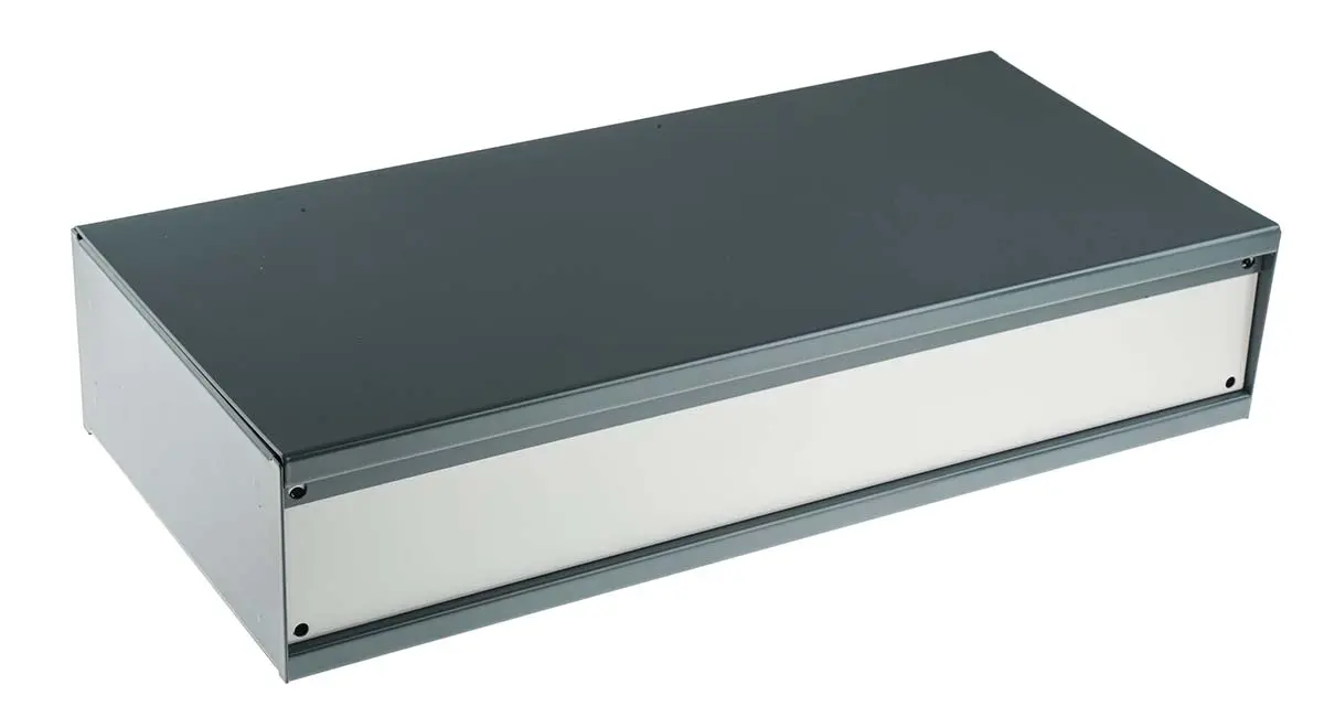 RS PRO, Schalengehäuse, Grau, Aluminium, Stahl 88 mm, 432 mm, 200 mm