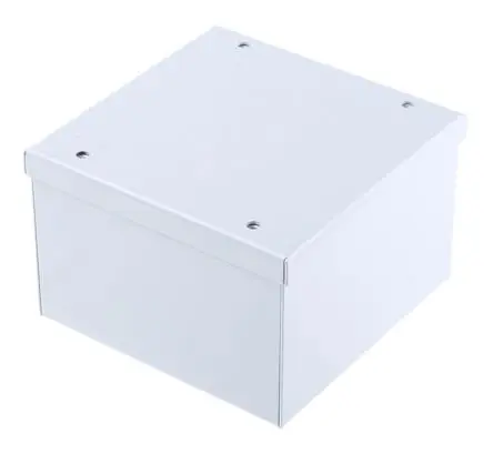 Produktfoto 1 von RS PRO, Schalengehäuse, Grau, Stahl kaltgewalzt 80 mm, 120 mm, 120 mm