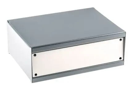 Produktfoto 1 von RS PRO, Schalengehäuse, Grau, Stahl kaltgewalzt 76 mm, 204 mm, 152 mm