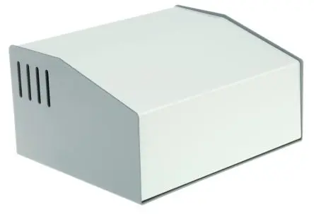 Produktfoto 1 von Hammond 515 Aluminium, Stahl Pultgehäuse Geneigte Front, Grau, 192.5 mm 103.3 mm, 159 mm