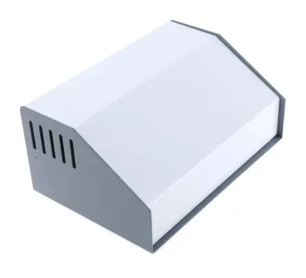 Produktfoto 1 von Hammond 519 Stahl, Aluminium Pultgehäuse Geneigte Front, Grau, 220 mm 100 mm, 150 mm