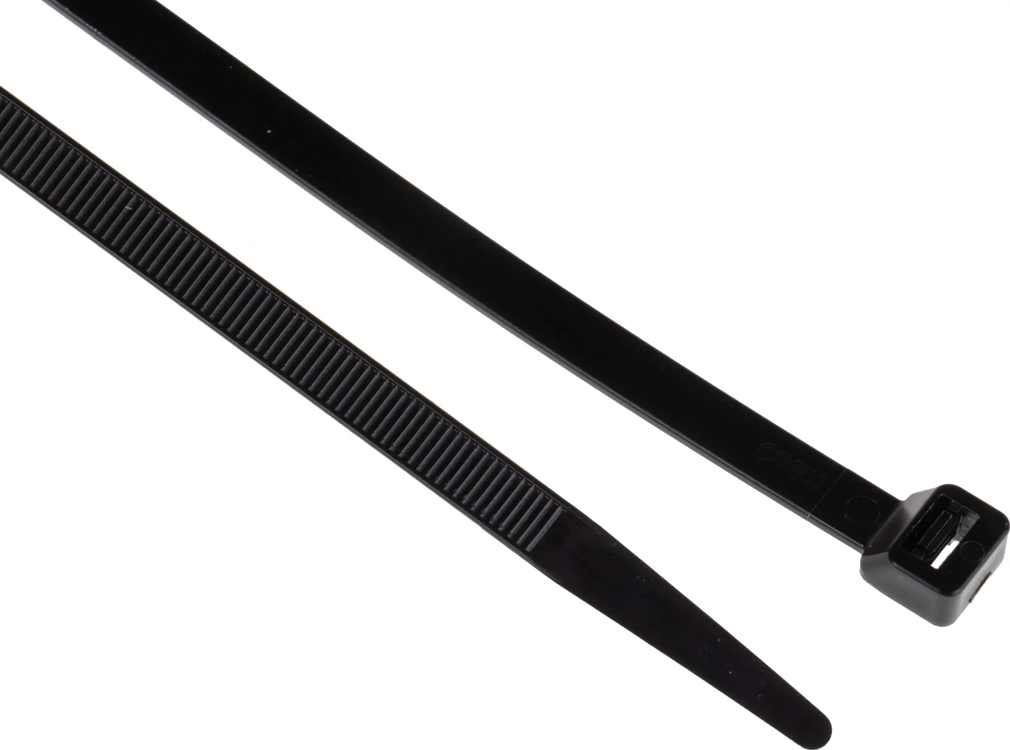 RS PRO Nylon 6.6 Kabelbinder Nicht lösbar Schwarz 7.6 mm x 380 mm