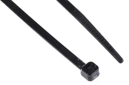 Produktfoto 1 von RS PRO Nylon 6.6 Kabelbinder Nicht lösbar Schwarz 3.6mm x 150 mm