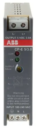 Produktfoto 1 von ABB CPE DIN-Schienen Netzteil Geschalteter Modus 240V ac Wechselstrom/Gleichstrom / 3 A 5V dc DC 15 W