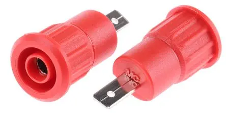 Produktfoto 1 von Staubli 4 mm Buchse Rot Buchse für Laborstecker, Kontakt Nickel, 1000V 24A Stecker
