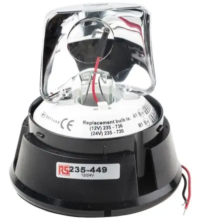 Produktfoto 1 von RS PRO V10994 Glühlampe Signalleuchte Rot, Blau, Klar, Gelb, Grün 24V dc Flexi-DIN, Magnetisch, Punktschmierung, Ø 153