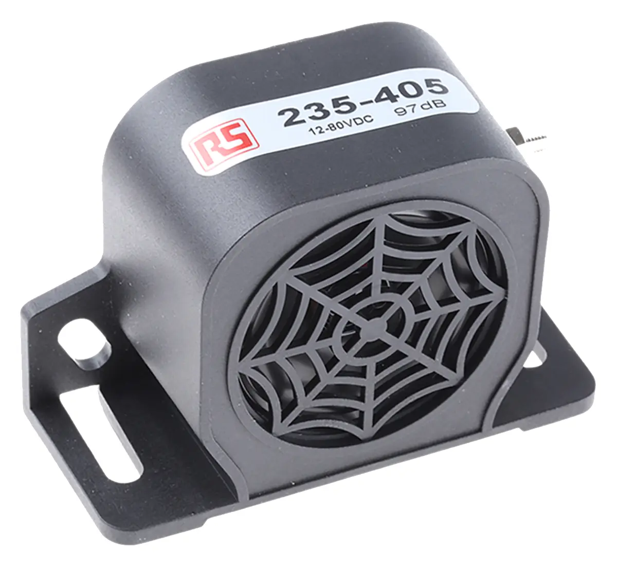 Produktfoto 1 von RS PRO  Elektronischer Signalgeber 12 → 80 V dc -Ton 97dB Schwarz