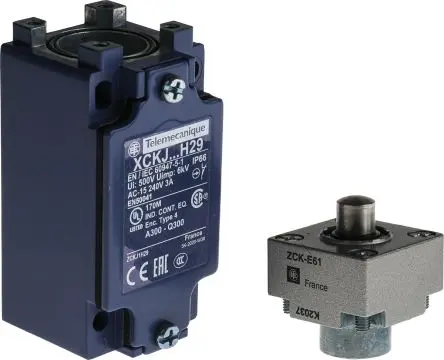Produktfoto 1 von Telemecanique Sensors OsiSense XC Endschalter, Stößel 1 Schließer/1 Öffner, IP66, Zinklegierung 240V ac 3A