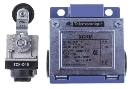 Produktfoto 1 von Telemecanique Sensors OsiSense XC Endschalter, Rollenhebel 1 Schließer/1 Öffner, IP66, Zinklegierung 240V ac 3A