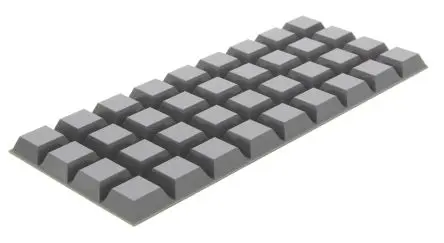 Produktfoto 1 von 3M SJ5000 Selbstklebende Füße, Konisch viereckig, 7.6 mm, ø 20.5 mm, Polyurethan, L. 20.6 mm, B. 20.6mm, 66 °C max.
