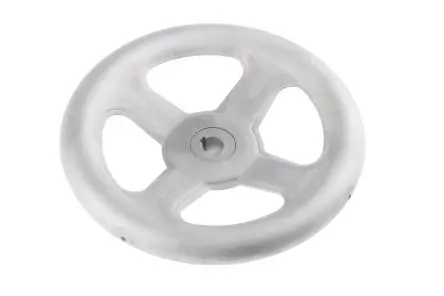 Produktfoto 1 von RS PRO Speichen Handrad, Rad ø 200 mm, 14 mm, 24 mm Gebohrte Nabe, Rad Mat. Edelstahl, Silber