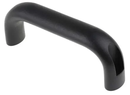 Produktfoto 1 von RS PRO Schwarz Aluminium Griff, L 146 mm H 55 mm B 26mm, Lochabst. 132 mm