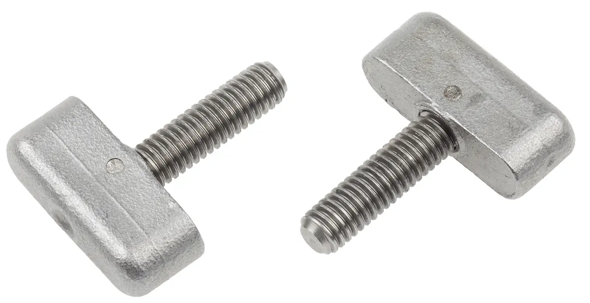 Produktfoto 1 von RS PRO Feststellschraube Silber Edelstahl x 20 mm Flügel, mit Gewindebolzen Ø 25 mm