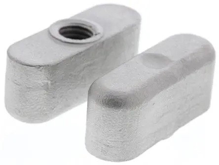 Produktfoto 1 von RS PRO Feststellschraube Silber M8 Edelstahl x 10 mm Flügel, mit Gewindebohrung Ø 36 mm