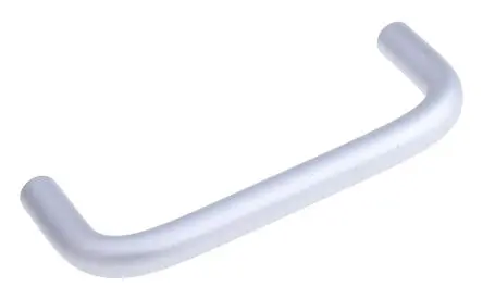 Produktfoto 1 von RS PRO Eloxiert Silber Aluminium Griff, L 108 mm H 34 mm B 9mm, Lochabst. 100 mm