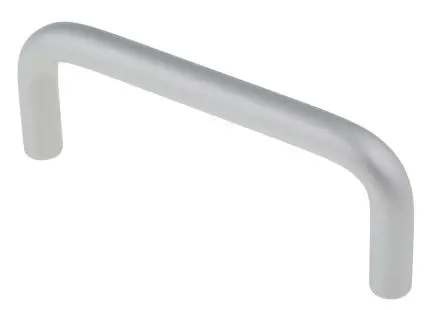 Produktfoto 1 von RS PRO Eloxiert Silber Aluminium Griff, L 88 mm H 34 mm B 9mm, Lochabst. 80 mm