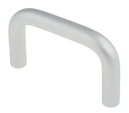 Produktfoto 1 von RS PRO Eloxiert Silber Aluminium Griff, L 60 mm H 34 mm B 9mm, Lochabst. 52 mm