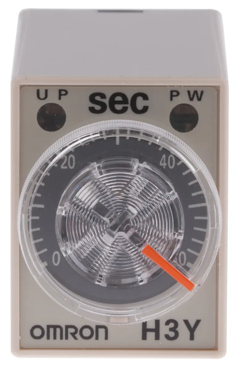 Produktfoto 1 von Omron H3Y-4 Zeitrelais, DIN-Hutschiene 125 V dc 24V ac, 2 to 60 s, 4 Kont. 1, 4-poliger Schließer