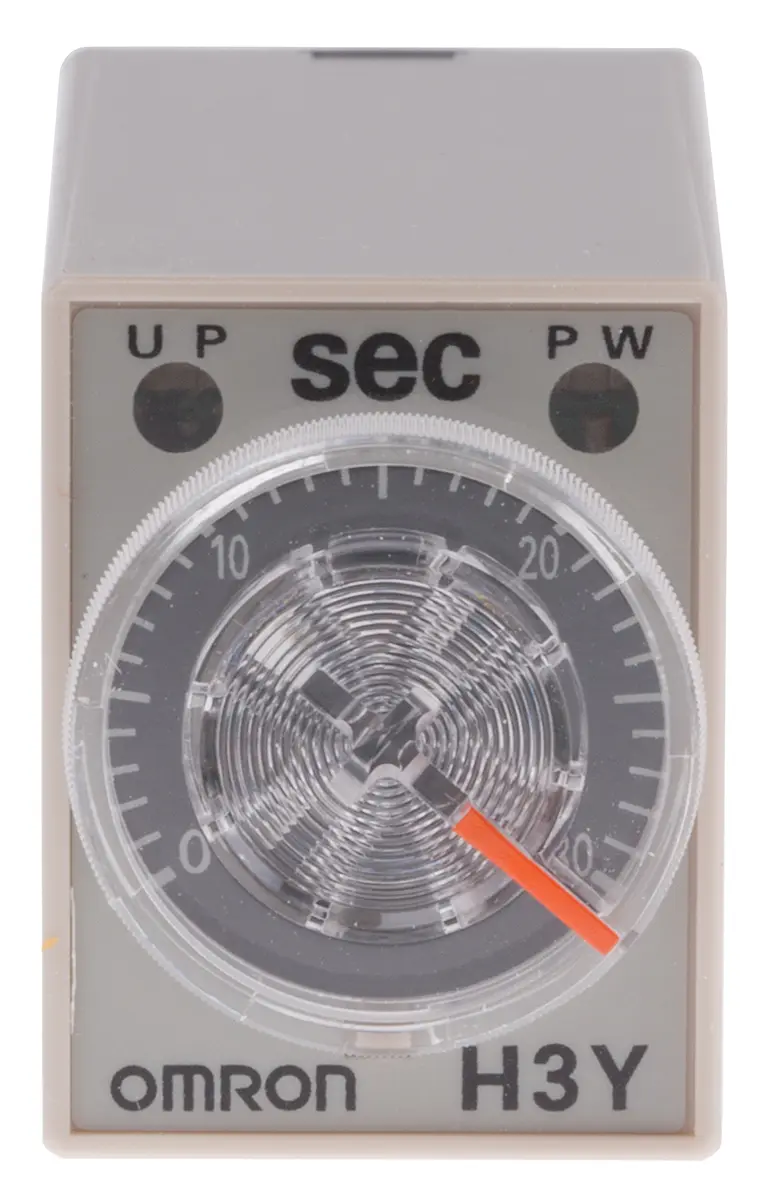 Produktfoto 1 von Omron H3Y-4 Zeitrelais, DIN-Hutschiene 125 V dc 100V ac, 120 V ac, 1 to 30 s, 4 Kont. 1, 4-poliger Schließer