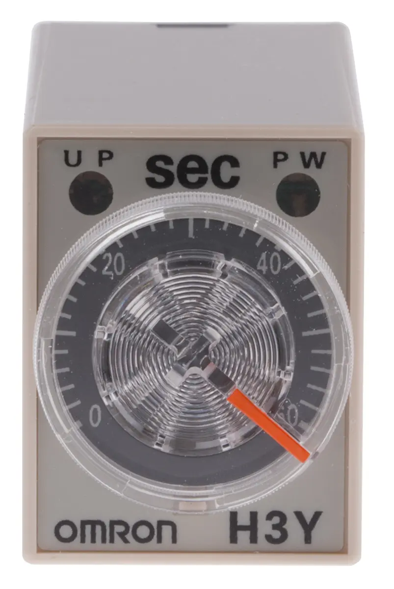 Produktfoto 1 von Omron H3Y-4 Zeitrelais, DIN-Hutschiene 125 V dc 100V ac, 120 V ac, 2 to 60 s, 4 Kont. 1, 4-poliger Schließer