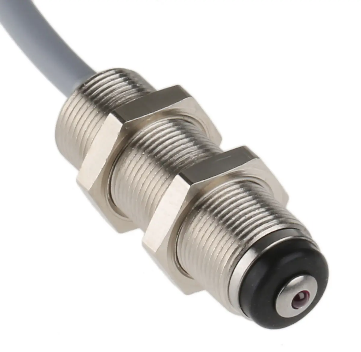 Produktfoto 1 von Baumer Positionssensor Präzisionspositionsschalter Zylinderförmig 10 Hz Draht, 50 mA Messing vernickelt, IP40 25 mm 8 mm