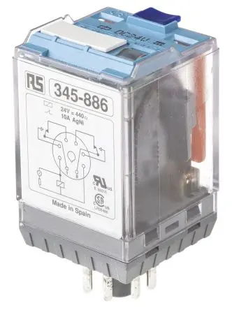 Produktfoto 1 von Releco MRC Leistungsrelais 24V dc Spule 2-poliger Umschalter 10A 433 Ω 2.5 kW
