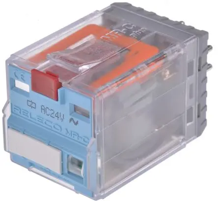Produktfoto 1 von Releco MRC Leistungsrelais 24V ac Spule 2-poliger Umschalter 10A 67 Ω 2.5 kW