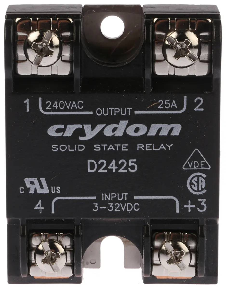 Produktfoto 1 von Sensata Crydom SMD Halbleiterrelais mit Nulldurchgang 280 Vrms / 25 A eff