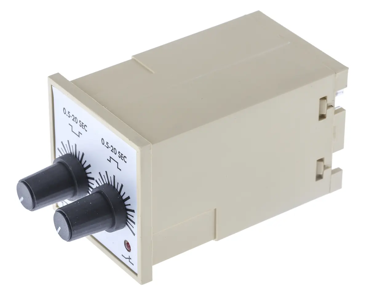 Produktfoto 1 von Tempatron FBD Zeitrelais, DIN-Hutschiene 230V ac, 0.5 to 20 s, 2 Kont. 1, 2-poliger Umschalter