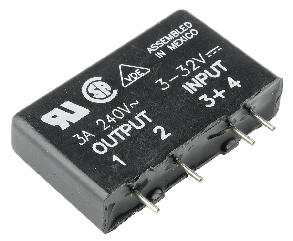 Produktfoto 1 von Sensata Crydom DRA1 THT Halbleiterrelais mit Nulldurchgang 280 V eff / 3 A
