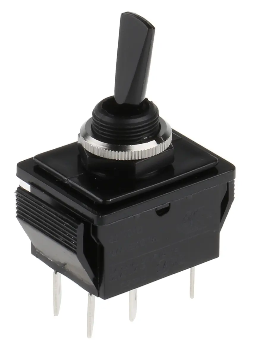 Produktfoto 1 von Arcolectric (Bulgin) Ltd Panel Kippschalter 2-poliger Wechsler, Ein-Aus-Ein, 250 V ac, 20A, IP40, Stecker