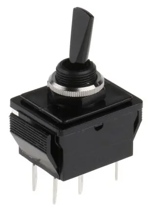 Produktfoto 1 von Arcolectric (Bulgin) Ltd Panel Kippschalter 2-poliger Wechsler, Ein-Aus-Ein, 250 V ac, 20A, IP40, Stecker