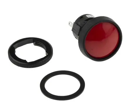 Produktfoto 1 von ITW 76-91 Druckschalter lichtdurchlässig Tastend Panel Ø 22.5 mm, 1-poliger Umschalter / 10A 5 V dc 250 V ac, IP67