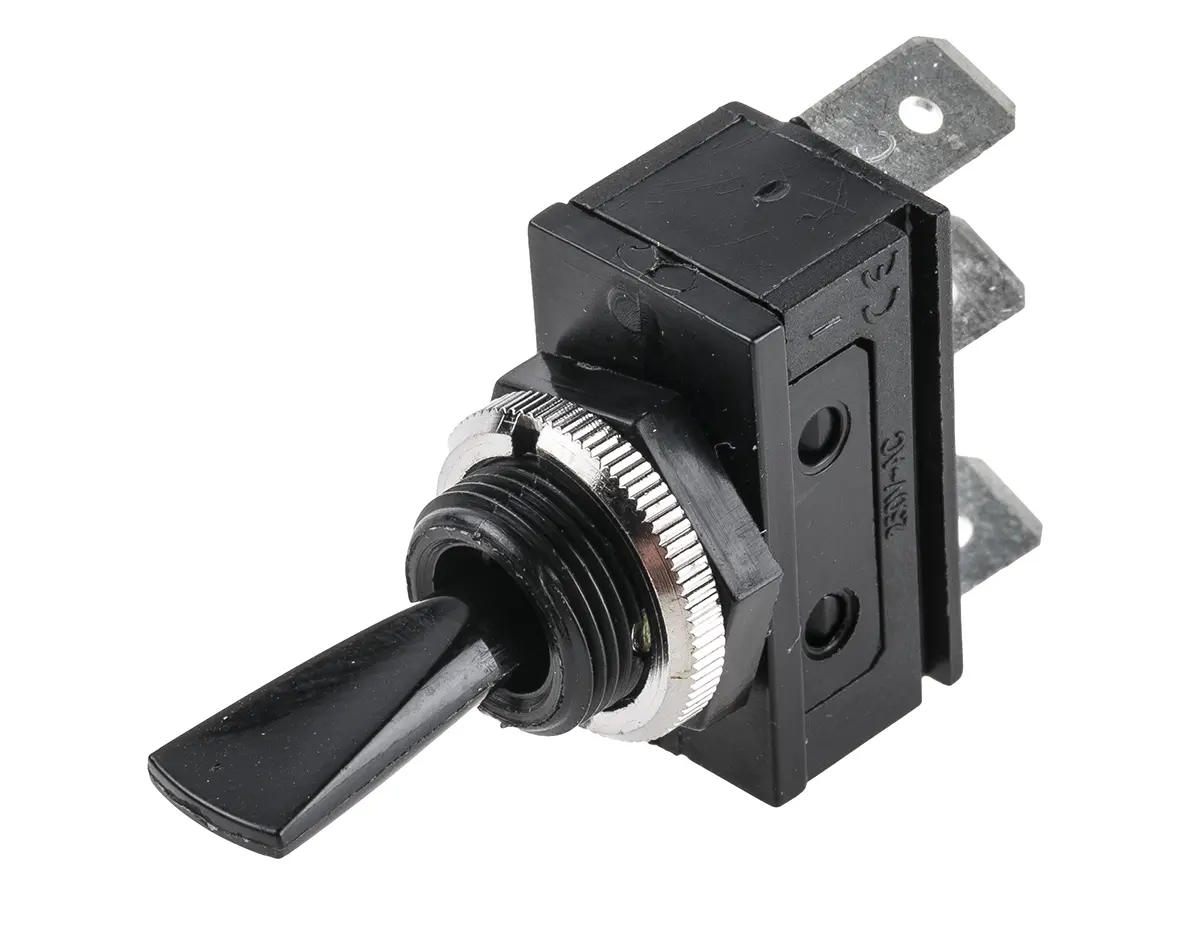 Produktfoto 1 von Arcolectric (Bulgin) Ltd Panel Kippschalter 1-poliger Umschalter, Ein-Aus-Ein, 250 V ac, 20A, IP40, Stecker
