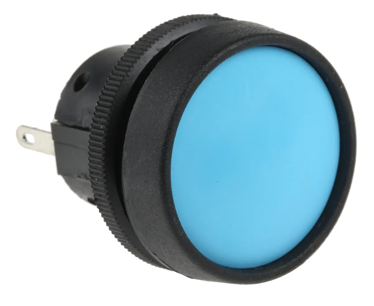 Produktfoto 1 von ITW 76-91 Druckschalter lichtdurchlässig Tastend Panel Ø 22.5 mm, 1-poliger Umschalter / 10A 5 V dc 250 V ac, IP67