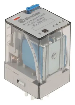 Produktfoto 1 von Finder 60 Leistungsrelais 24V dc Spule 2-poliger Umschalter 10A 445 Ω 1.3 W