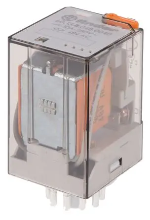 Produktfoto 1 von Finder 60 Leistungsrelais 48V ac Spule Dreipoliger Umschalter 10A 290 Ω 1.3 W