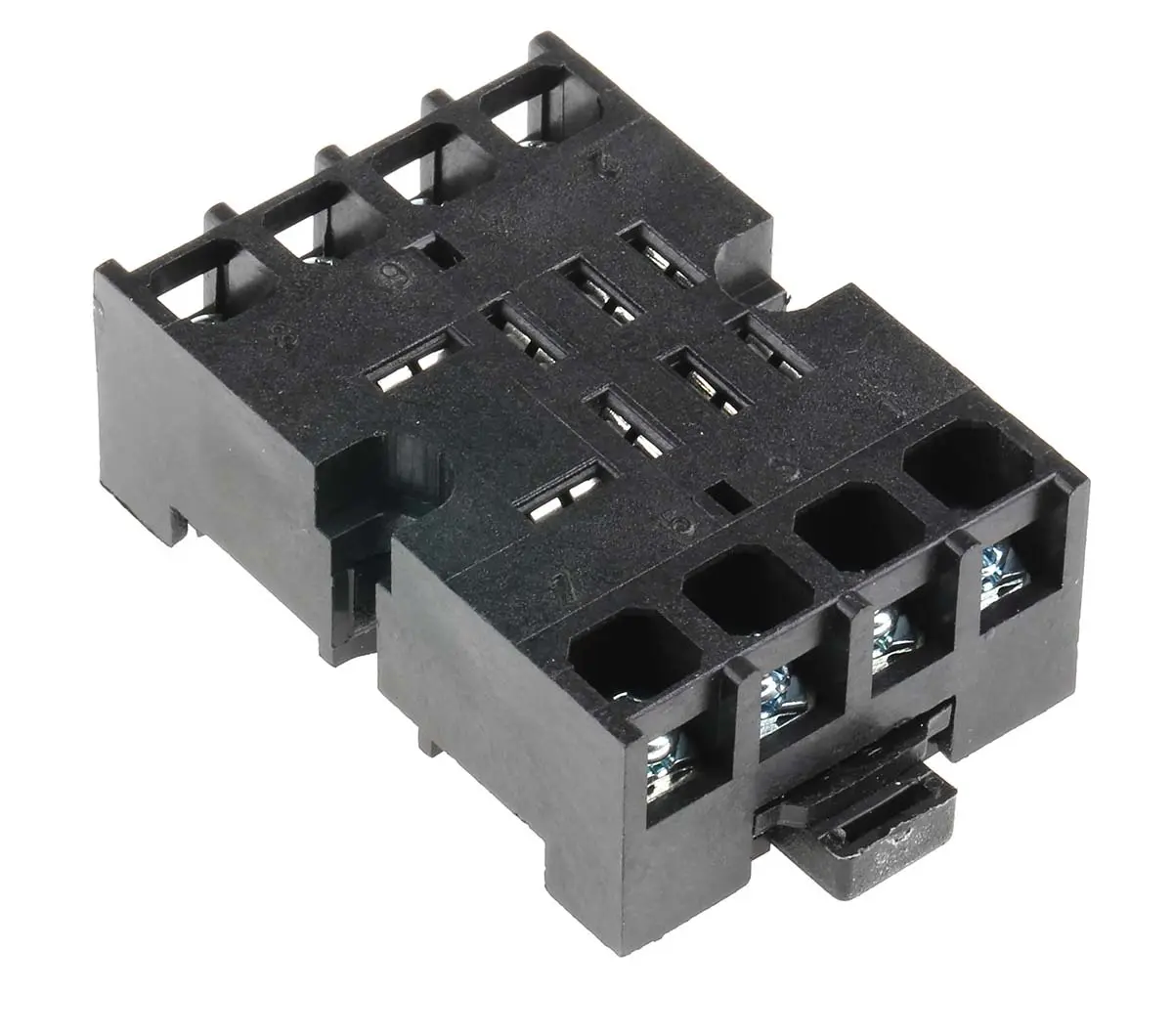Produktfoto 1 von Tempatron Relaissockel zur Verwendung mit Achtfach-Relais, 8 -Kontakt, DIN-Hutschiene, 250V ac