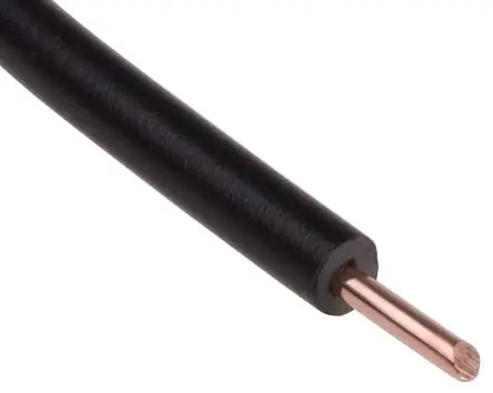 RS PRO RIGID BU Schaltdraht, 17 AWG 100 m Schwarz Ø 3.2 mm 1 Litzen Polyvinylchlorid, Polyvinylchlorid