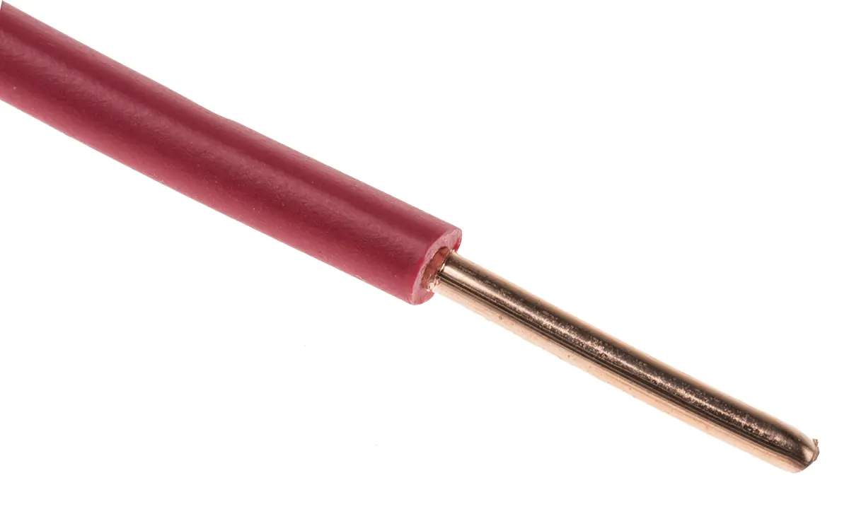 Produktfoto 1 von RS PRO Einzeladerleitung 2.5mm², 13 AWG 100m Rot PVC isoliert Ø 3.9mm