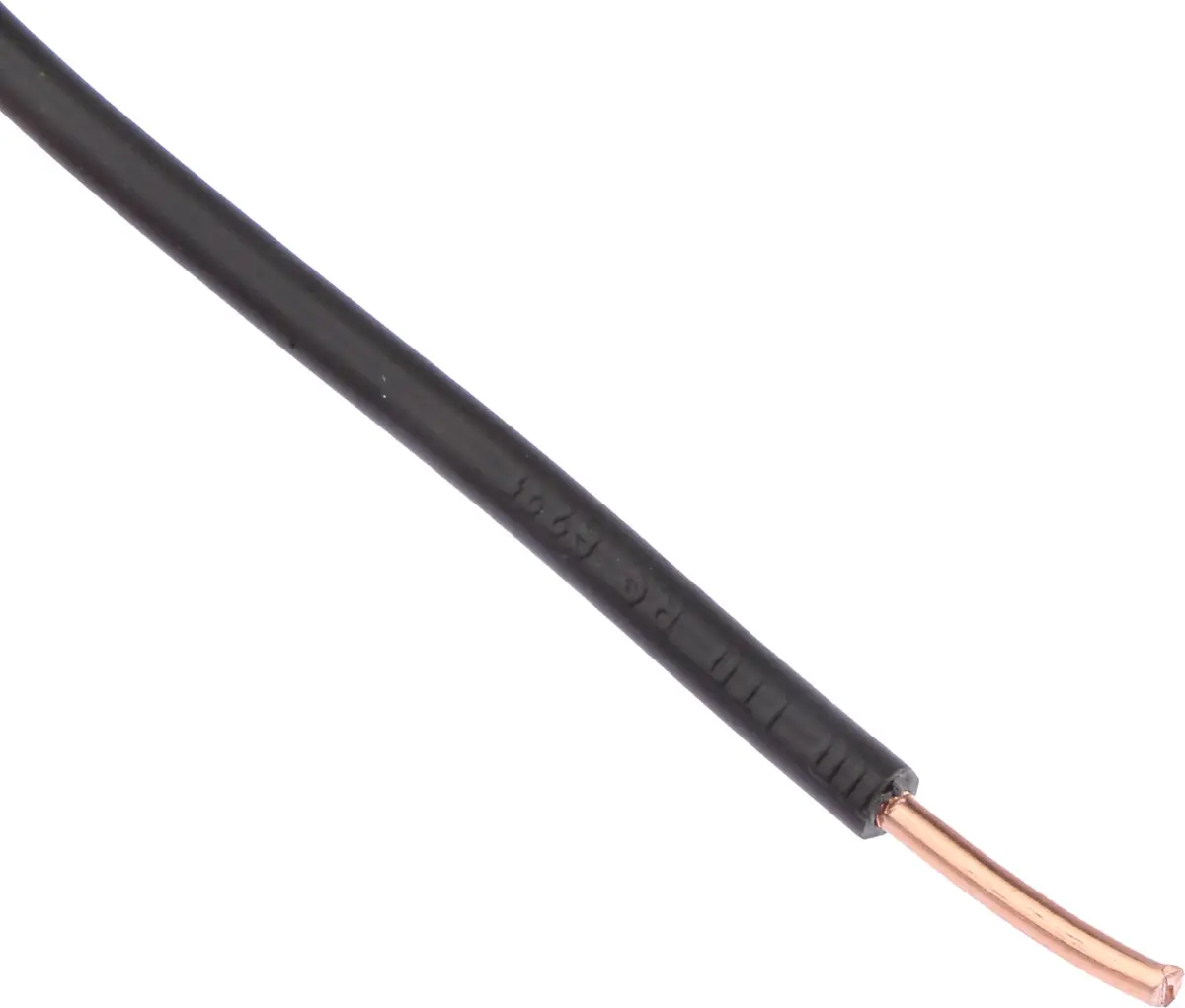 Produktfoto 1 von RS PRO Einzeladerleitung 2.5mm², 13 AWG 100m Schwarz PVC isoliert Ø 3.9mm
