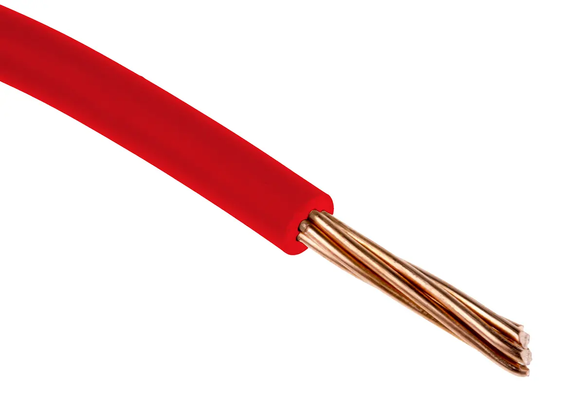 Produktfoto 1 von RS PRO Einzeladerleitung 2.5mm², 13 AWG 100m Rot PVC isoliert Ø 4.2mm 7/0,67 mm Litzen