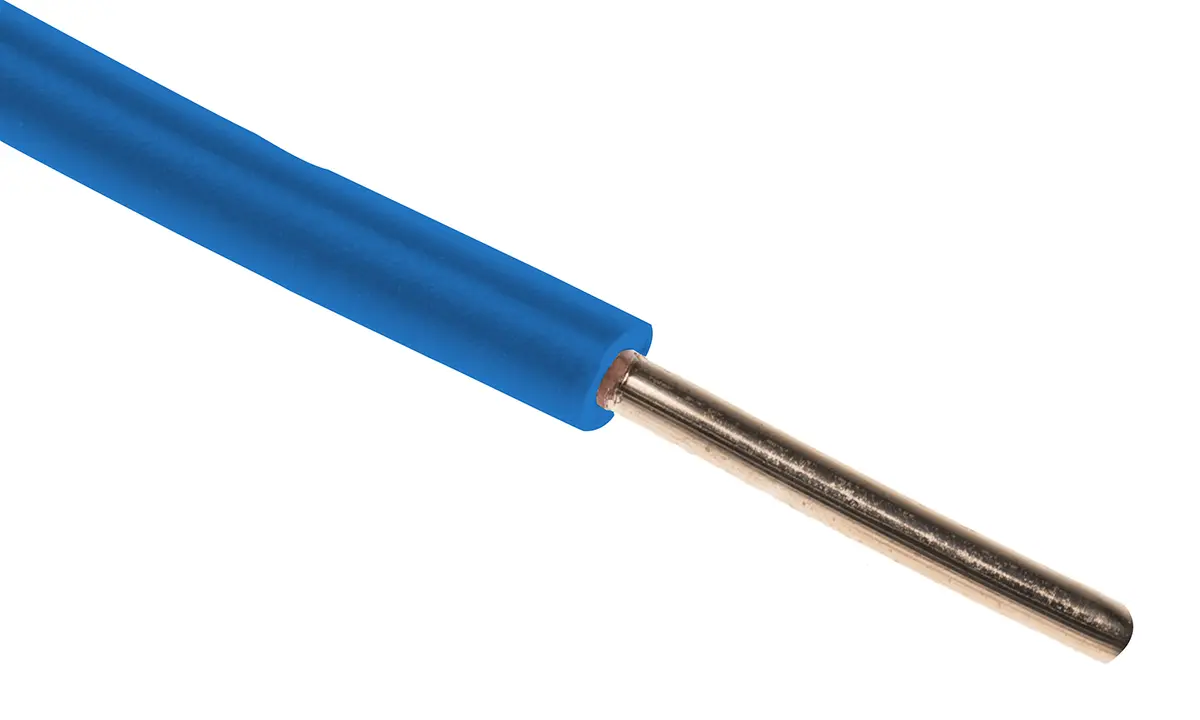 Produktfoto 1 von RS PRO Einzeladerleitung 2.5mm², 13 AWG 100m Blau PVC isoliert Ø 3.9mm