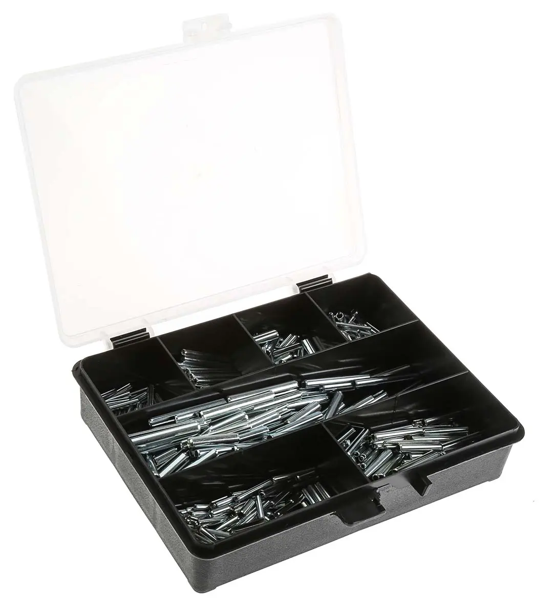 Produktfoto 1 von RS PRO Federspannung, Stift-Kit Typ Spannhülse 600 Stück Stahl Galvanisiert ø 2 mm / 5 mm