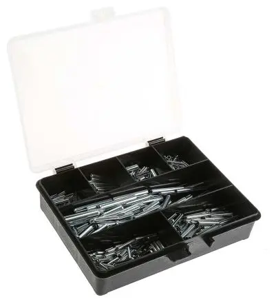 Produktfoto 1 von RS PRO Federspannung, Stift-Kit Typ Spannhülse 600 Stück Stahl Galvanisiert ø 2 mm / 5 mm