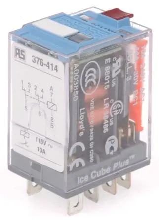 Produktfoto 1 von Releco C7 Leistungsrelais 115V ac Spule 2-poliger Umschalter 10A 4 kΩ 1.5 W