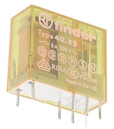 Finder 40 Relais 110V ac Spule 2-poliger Umschalter Leiterplattenmontage 8A 6.9 kΩ 1.2 W