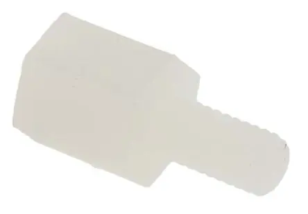 Produktfoto 1 von RS PRO Abstandhalter, Länge 6 mm, Gewindelänge 6 mm, Nylon 6.6, Sechskant M3 M3, 5.6 mm 5.3 mm