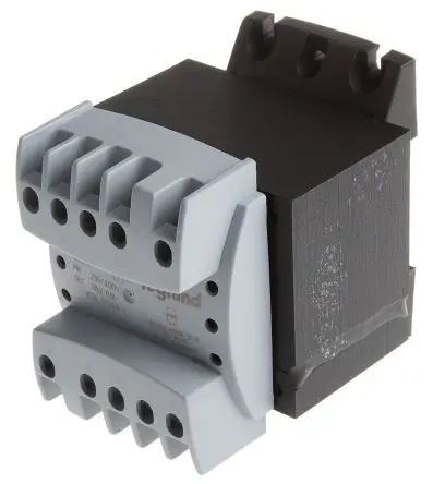 Produktfoto 1 von Legrand 160 VA DIN-Schienen-Trafo, Primär 230 to 400 V / Sekundär 230 V DIN-Hutschiene 1 Ausg.