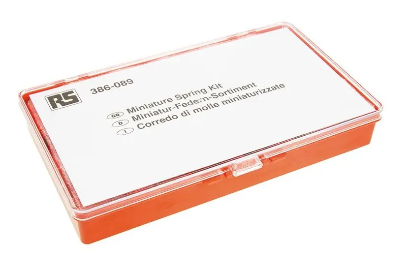 Produktfoto 1 von RS PRO Feder Sortiment Legierungsstahl Verlängerung, Quetschanschluss